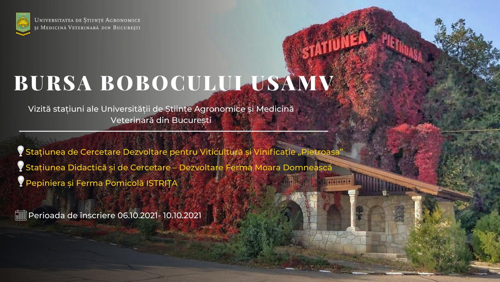 Bursa Bobocului USAMV