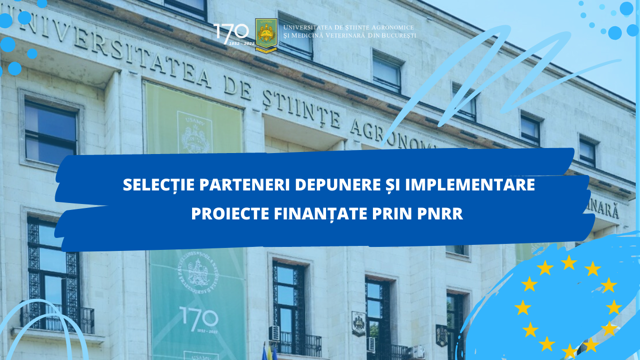 Anunț de selecție parteneri în vederea depunerii și implementării PROIECTULUI PNRR 17.01.2023