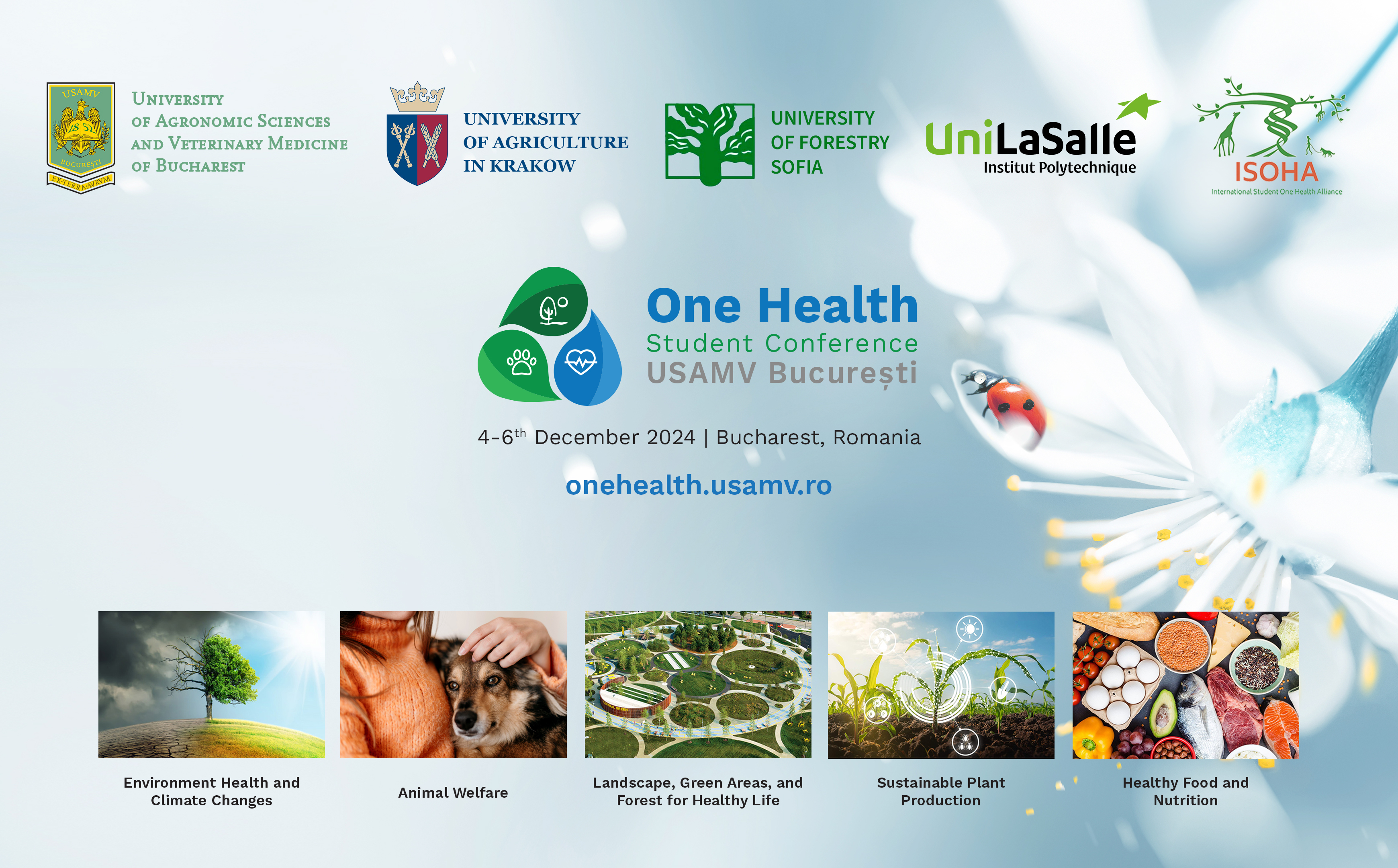 Registrater for the One Health International Student Conference, Bucharest 4-6 December 2024
