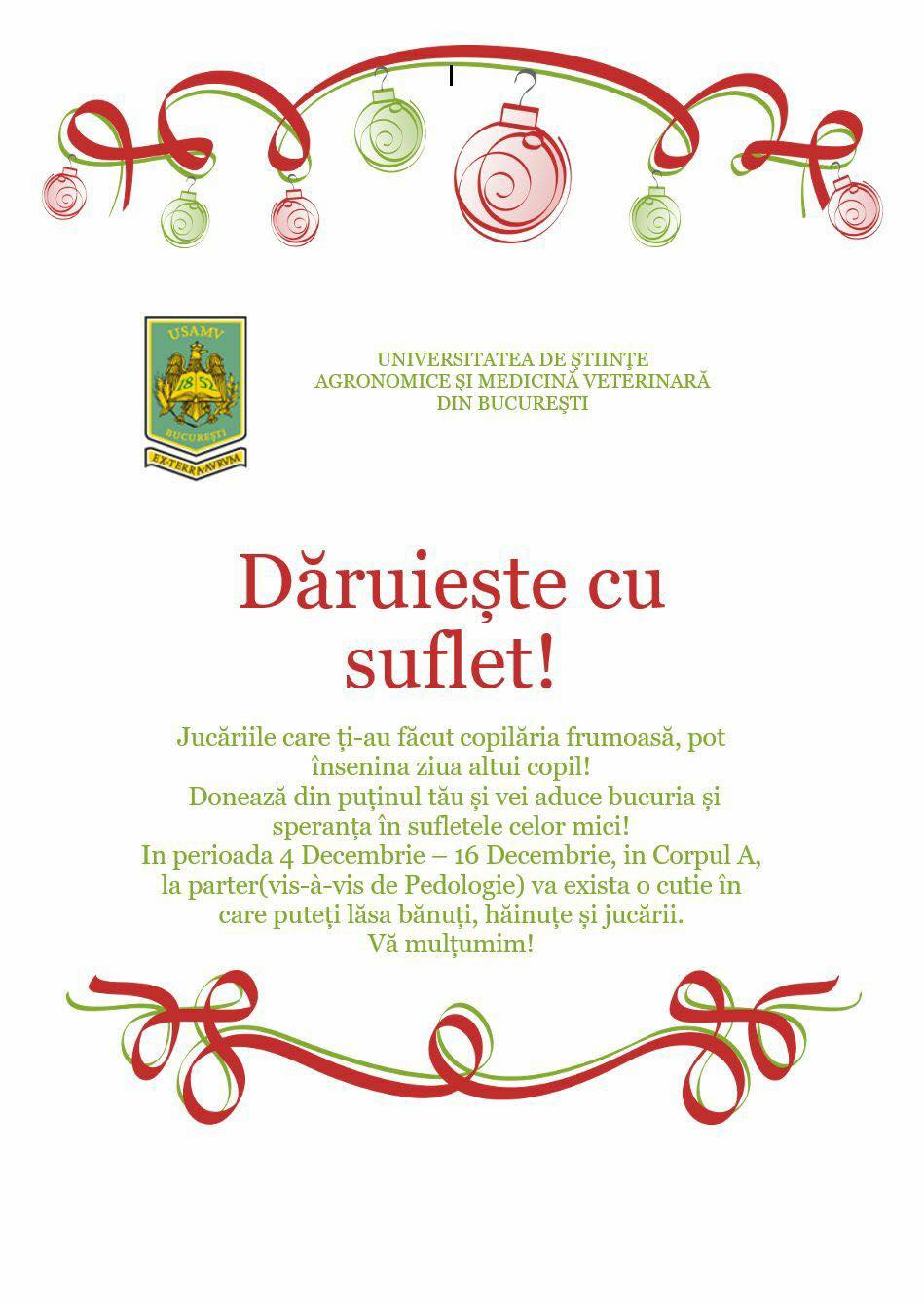 Dăruiește cu suflet!