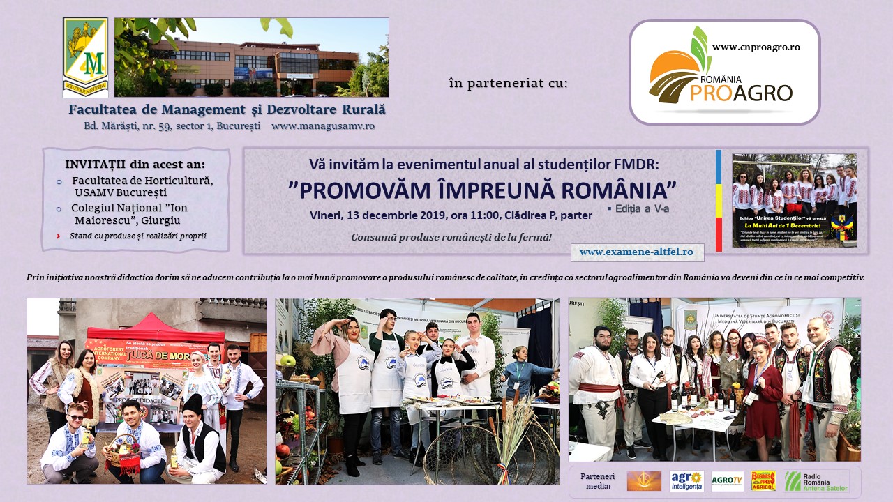Promovăm împreună România”, ediția a V-a