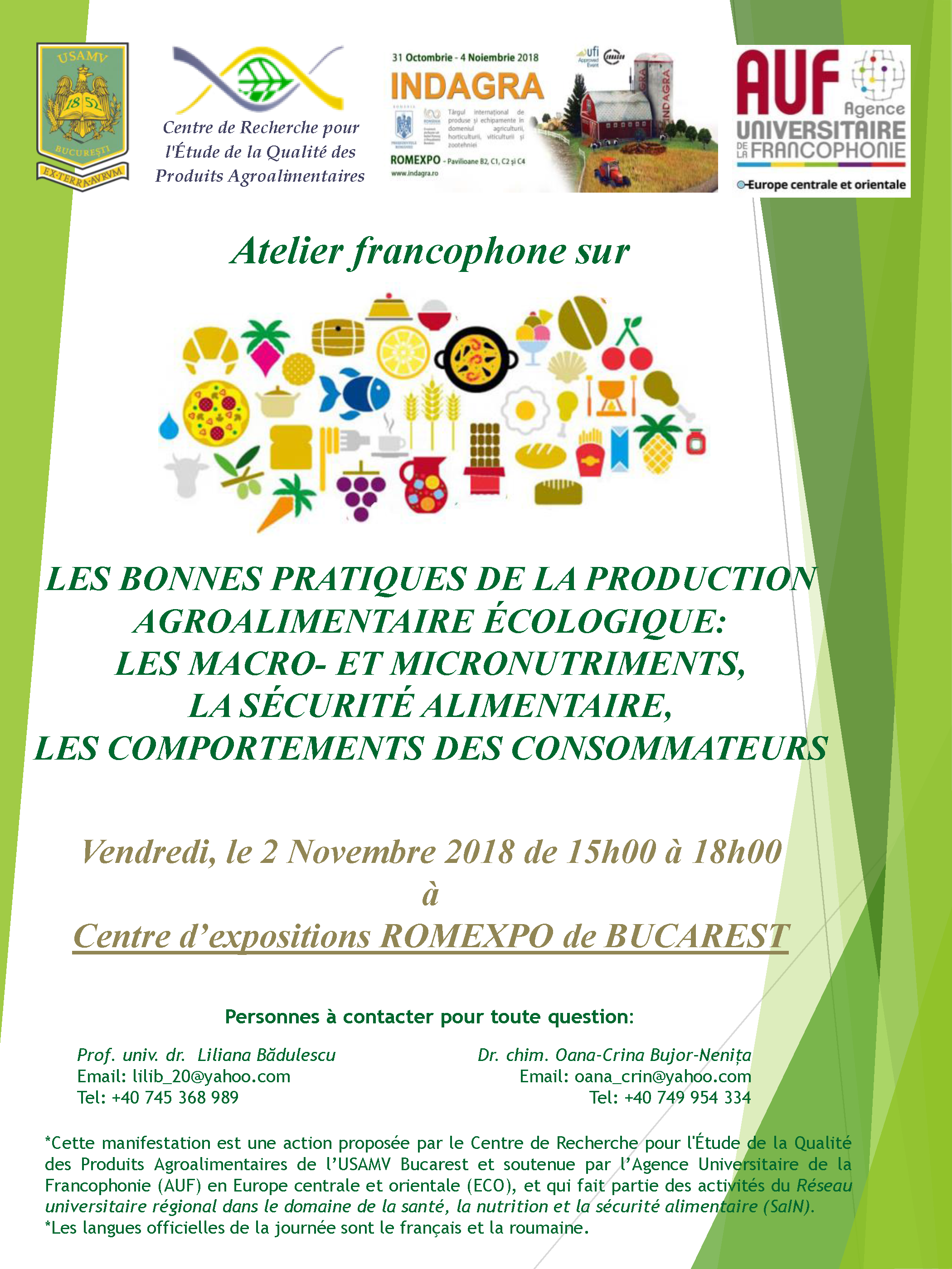 Program conferințe USAMV la INDAGRA 2018